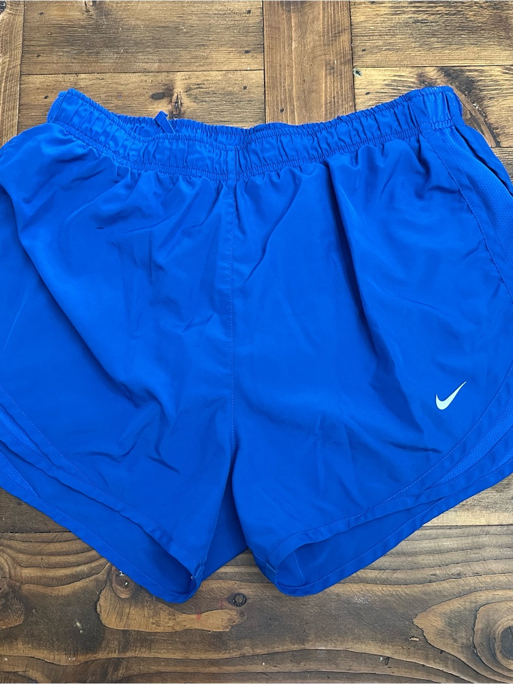 Nike Royal Blue Running Shorts with White Swoosh